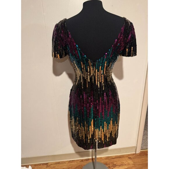 Vintage Alyce Designs Sequin Party Dress Size 14 • Made in USA - Picture 11 of 11